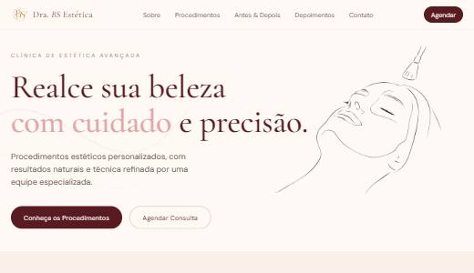 Site de Bruna Sampaio Estética